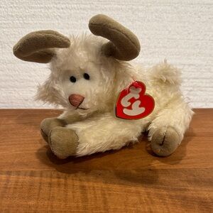 Ty Beanie Baby Cream and Brown Plush Lamb Ramsey